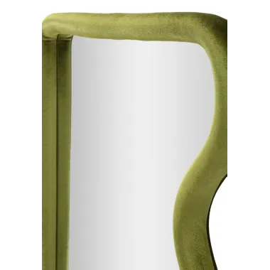 LUSTRO ŚCIENNE TOD Aksamit Zielony 60X4X90 cm (WYMIARY LUSTRA 51X82 cm)
